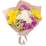 Букет из 5 хризантем и танацетума