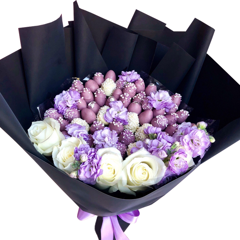 Букет из клубники Темная звезда